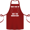 What Part of Hockey Dont You Understand Ice Cotton Apron 100% Organic Maroon