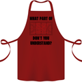 What Part of Hockey Dont You Understand Ice Cotton Apron 100% Organic Maroon