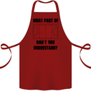 What Part of Hockey Dont You Understand Ice Cotton Apron 100% Organic Maroon