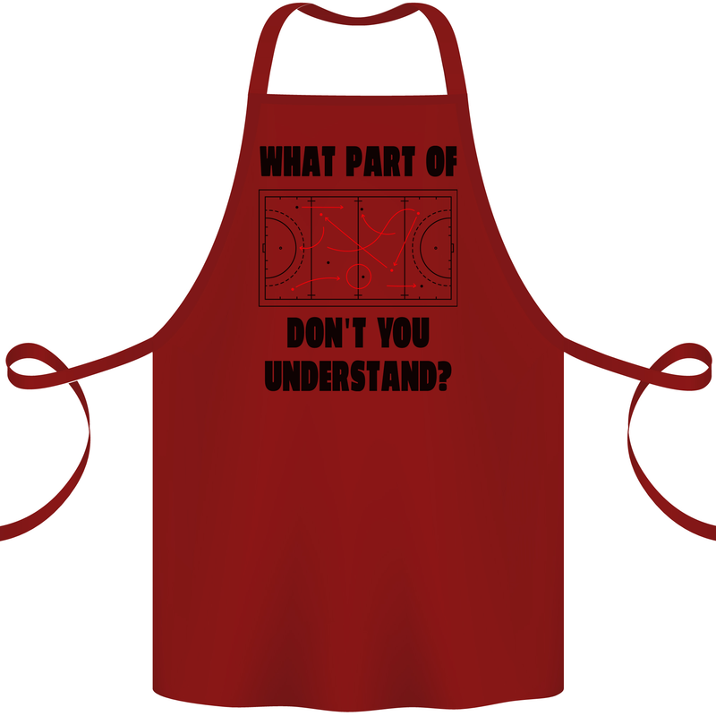 What Part of Hockey Dont You Understand Ice Cotton Apron 100% Organic Maroon