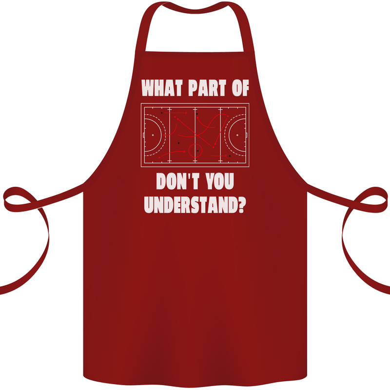 What Part of Hockey Dont You Understand Ice Cotton Apron 100% Organic Maroon