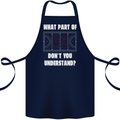 What Part of Hockey Dont You Understand Ice Cotton Apron 100% Organic Navy Blue