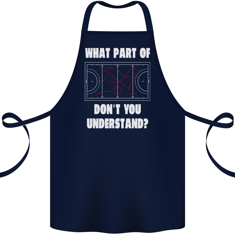What Part of Hockey Dont You Understand Ice Cotton Apron 100% Organic Navy Blue