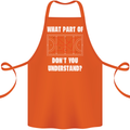 What Part of Hockey Dont You Understand Ice Cotton Apron 100% Organic Orange