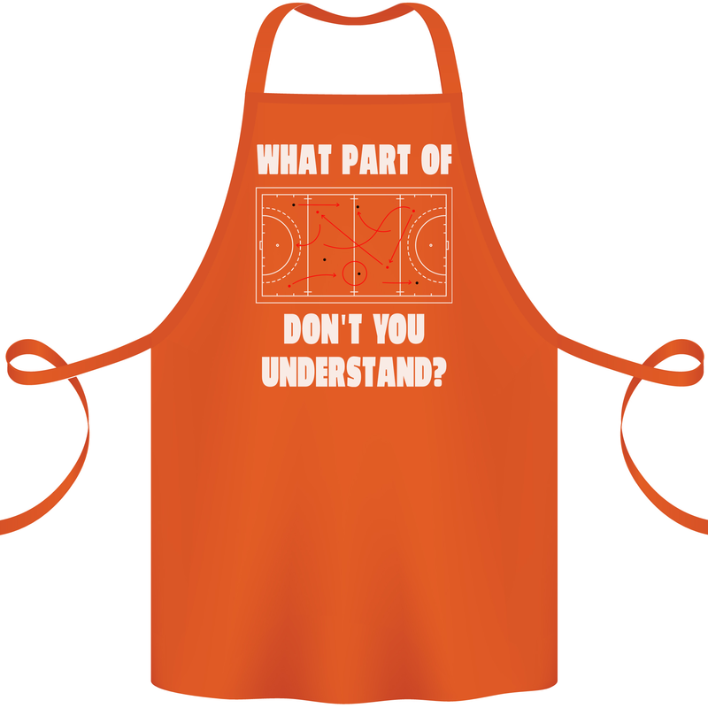 What Part of Hockey Dont You Understand Ice Cotton Apron 100% Organic Orange