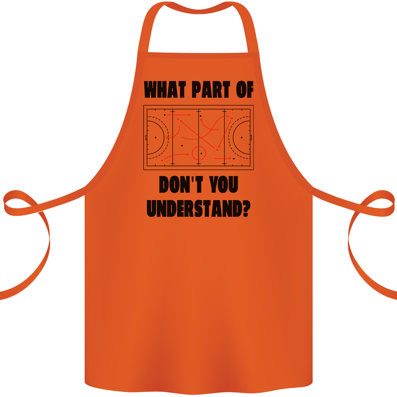 What Part of Hockey Dont You Understand Ice Cotton Apron 100% Organic Orange