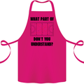 What Part of Hockey Dont You Understand Ice Cotton Apron 100% Organic Pink