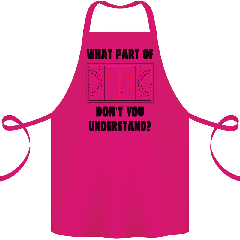 What Part of Hockey Dont You Understand Ice Cotton Apron 100% Organic Pink