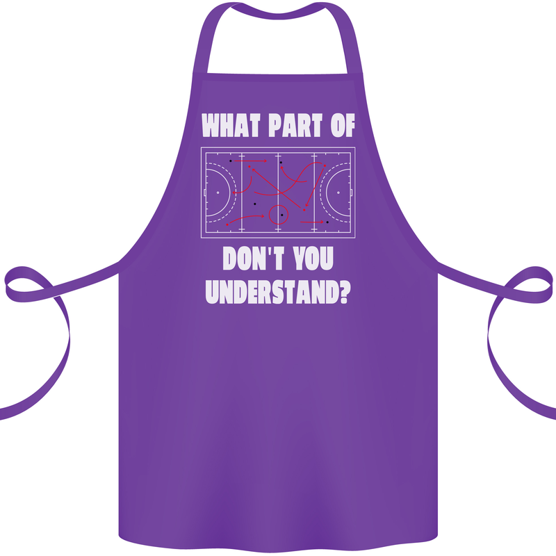 What Part of Hockey Dont You Understand Ice Cotton Apron 100% Organic Purple