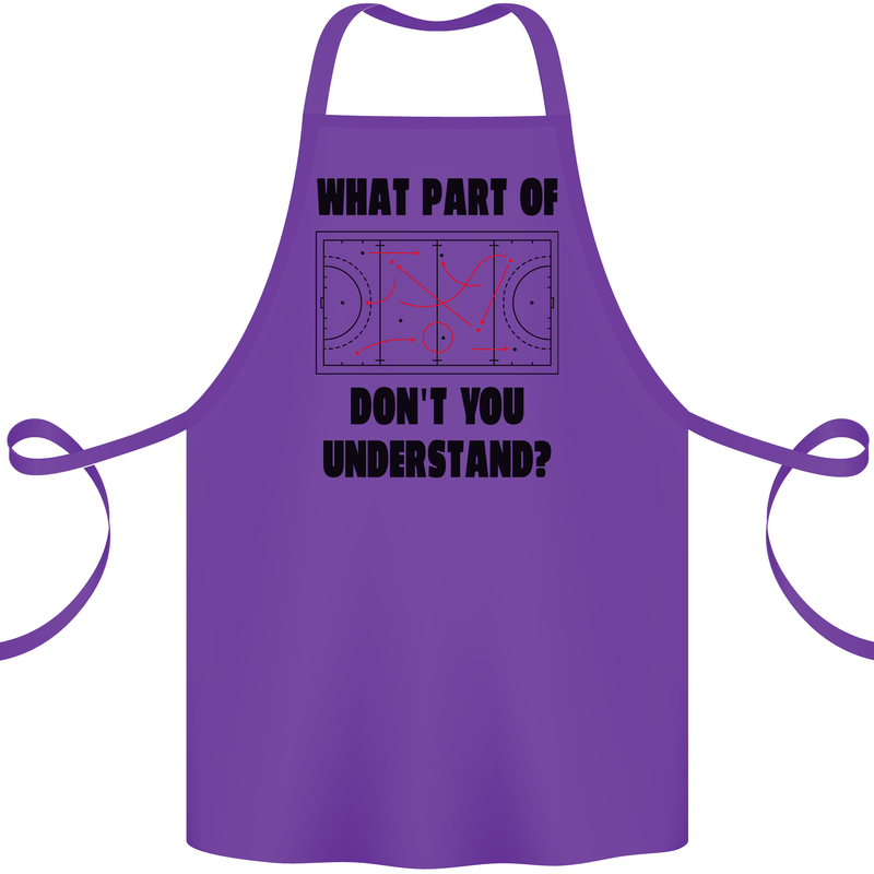 What Part of Hockey Dont You Understand Ice Cotton Apron 100% Organic Purple