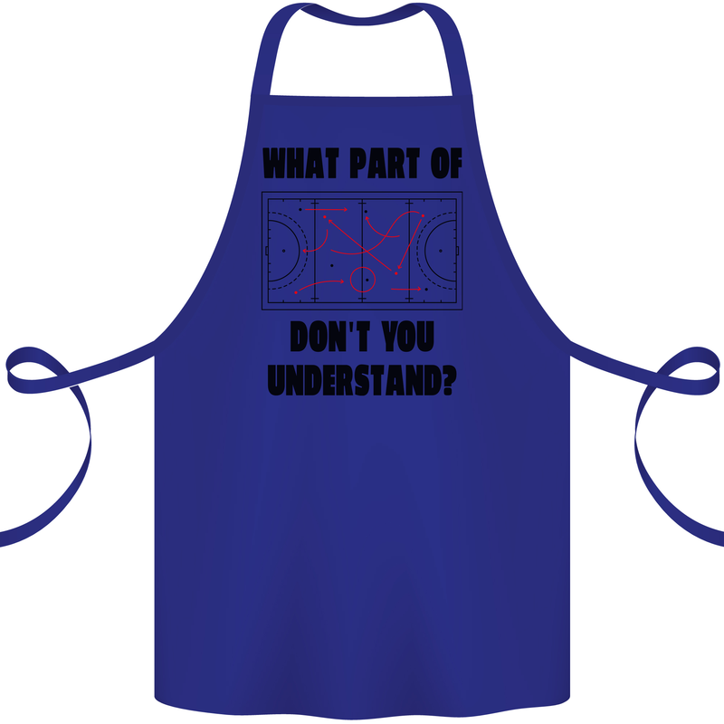 What Part of Hockey Dont You Understand Ice Cotton Apron 100% Organic Royal Blue