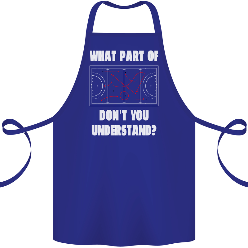 What Part of Hockey Dont You Understand Ice Cotton Apron 100% Organic Royal Blue