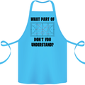 What Part of Hockey Dont You Understand Ice Cotton Apron 100% Organic Turquoise