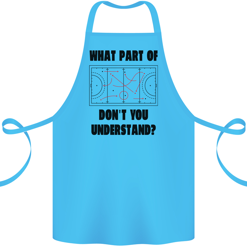 What Part of Hockey Dont You Understand Ice Cotton Apron 100% Organic Turquoise