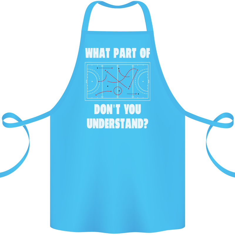 What Part of Hockey Dont You Understand Ice Cotton Apron 100% Organic Turquoise