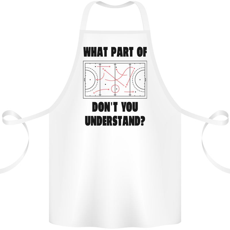 What Part of Hockey Dont You Understand Ice Cotton Apron 100% Organic White