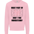 What Part of Hockey Dont You Understand Ice Kids Sweatshirt Jumper Light Pink
