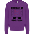What Part of Hockey Dont You Understand Ice Kids Sweatshirt Jumper Purple