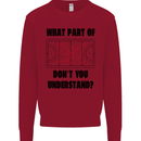 What Part of Hockey Dont You Understand Ice Kids Sweatshirt Jumper Red