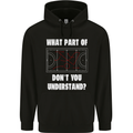 What Part of Hockey Dont You Understand Ice Mens 80% Cotton Hoodie Black