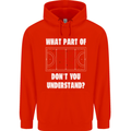 What Part of Hockey Dont You Understand Ice Mens 80% Cotton Hoodie Bright Red