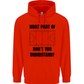 What Part of Hockey Dont You Understand Ice Mens 80% Cotton Hoodie Bright Red
