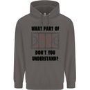 What Part of Hockey Dont You Understand Ice Mens 80% Cotton Hoodie Charcoal