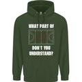 What Part of Hockey Dont You Understand Ice Mens 80% Cotton Hoodie Forest Green