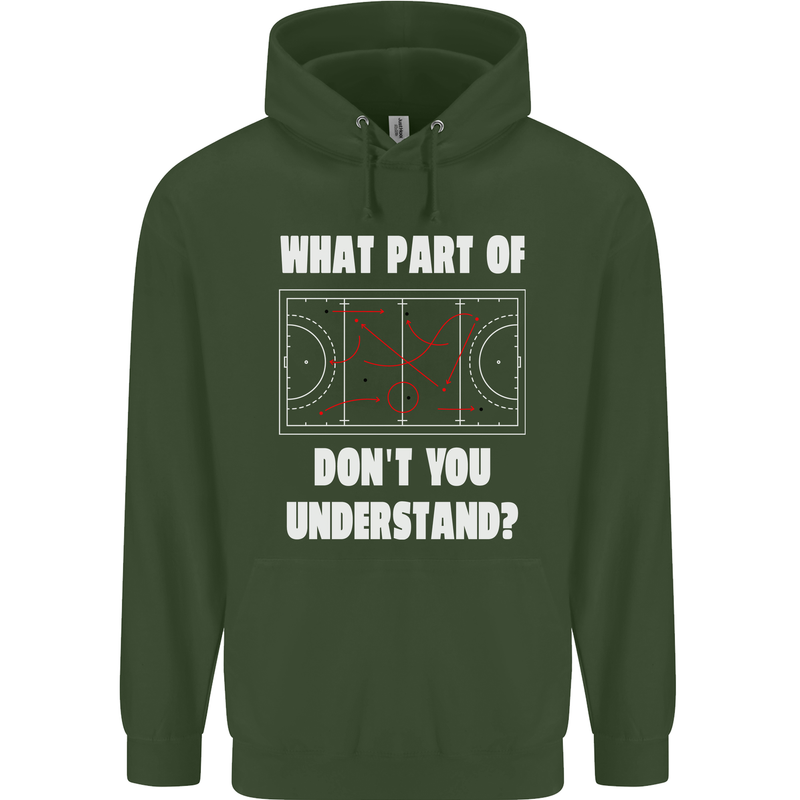 What Part of Hockey Dont You Understand Ice Mens 80% Cotton Hoodie Forest Green