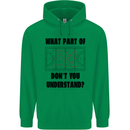 What Part of Hockey Dont You Understand Ice Mens 80% Cotton Hoodie Irish Green