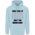 What Part of Hockey Dont You Understand Ice Mens 80% Cotton Hoodie Light Blue
