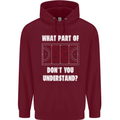 What Part of Hockey Dont You Understand Ice Mens 80% Cotton Hoodie Maroon