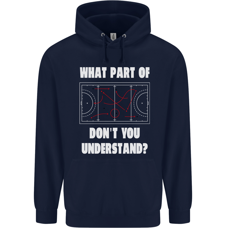 What Part of Hockey Dont You Understand Ice Mens 80% Cotton Hoodie Navy Blue