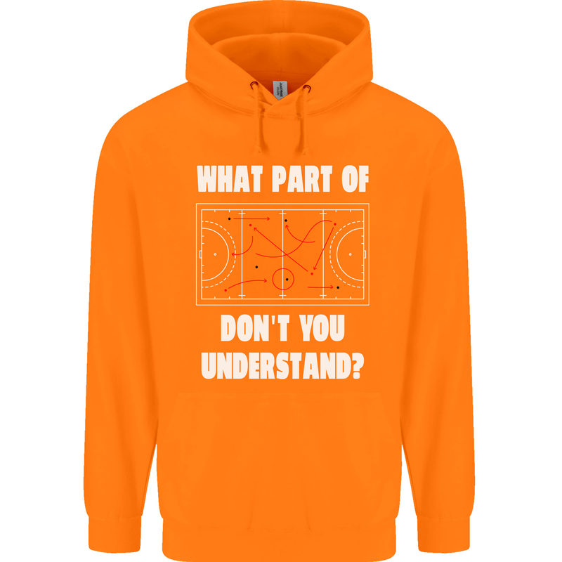 What Part of Hockey Dont You Understand Ice Mens 80% Cotton Hoodie Orange
