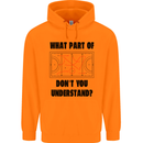 What Part of Hockey Dont You Understand Ice Mens 80% Cotton Hoodie Orange