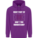 What Part of Hockey Dont You Understand Ice Mens 80% Cotton Hoodie Purple