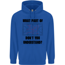 What Part of Hockey Dont You Understand Ice Mens 80% Cotton Hoodie Royal Blue