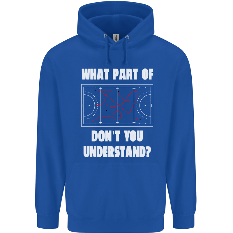 What Part of Hockey Dont You Understand Ice Mens 80% Cotton Hoodie Royal Blue