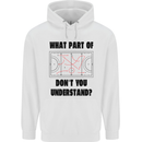 What Part of Hockey Dont You Understand Ice Mens 80% Cotton Hoodie White