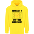 What Part of Hockey Dont You Understand Ice Mens 80% Cotton Hoodie Yellow