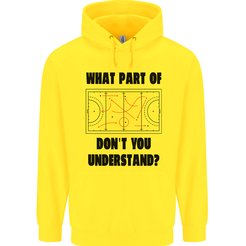 What Part of Hockey Dont You Understand Ice Mens 80% Cotton Hoodie Yellow