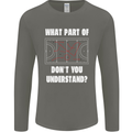 What Part of Hockey Dont You Understand Ice Mens Long Sleeve T-Shirt Charcoal