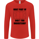 What Part of Hockey Dont You Understand Ice Mens Long Sleeve T-Shirt Red