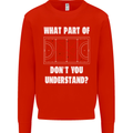 What Part of Hockey Dont You Understand Ice Mens Sweatshirt Jumper Bright Red