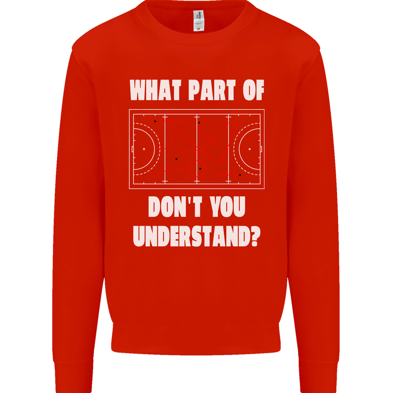 What Part of Hockey Dont You Understand Ice Mens Sweatshirt Jumper Bright Red