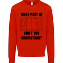 What Part of Hockey Dont You Understand Ice Mens Sweatshirt Jumper Bright Red