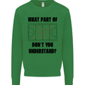 What Part of Hockey Dont You Understand Ice Mens Sweatshirt Jumper Irish Green