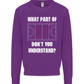 What Part of Hockey Dont You Understand Ice Mens Sweatshirt Jumper Purple