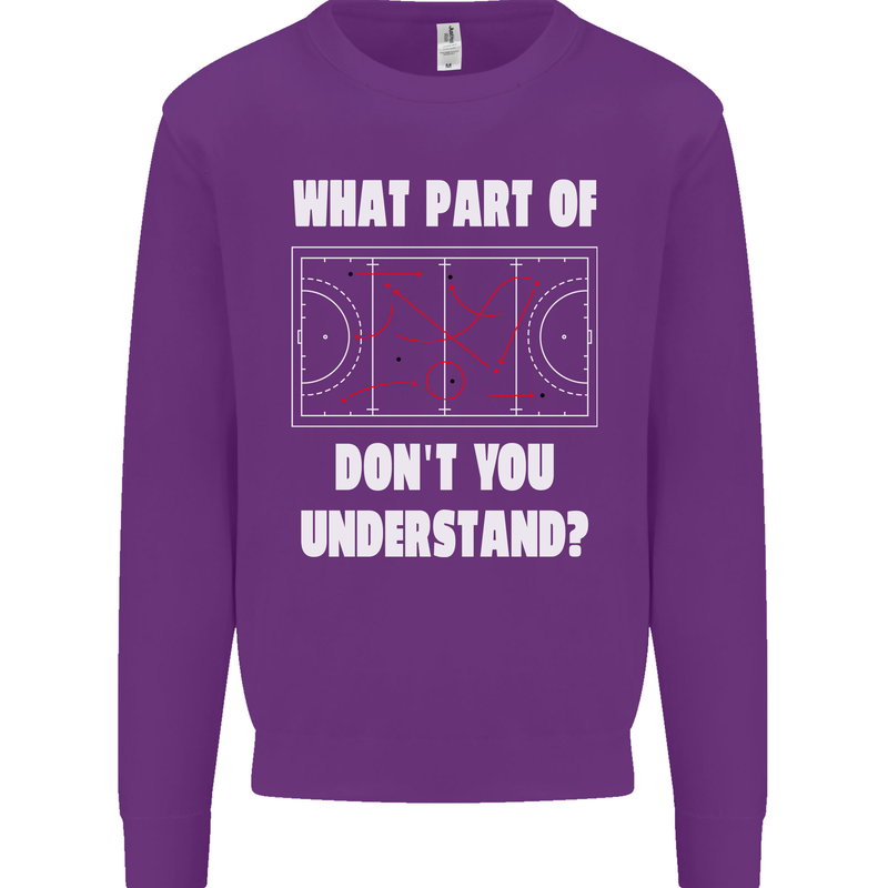 What Part of Hockey Dont You Understand Ice Mens Sweatshirt Jumper Purple