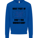 What Part of Hockey Dont You Understand Ice Mens Sweatshirt Jumper Royal Blue